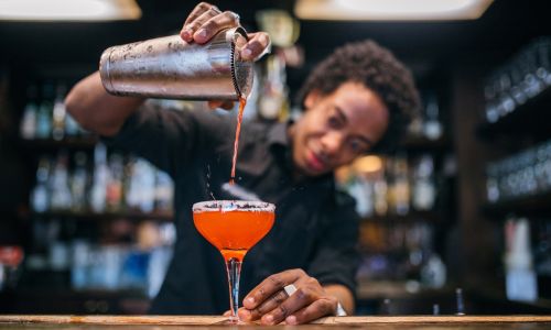 bartender reading